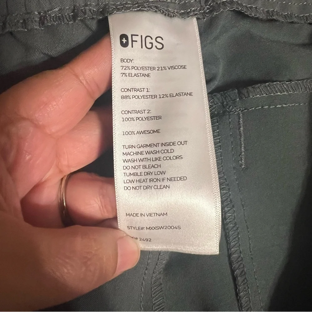 Figs Men's Tansen Jogger Scrub Pants in Bonsai Sz XL Short Pull-on Comfort